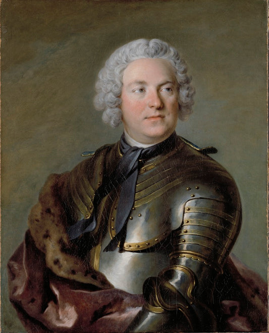 Count Carl Gustaf Tessin, vintage artwork by Louis Tocque, 12x8" (A4) Poster