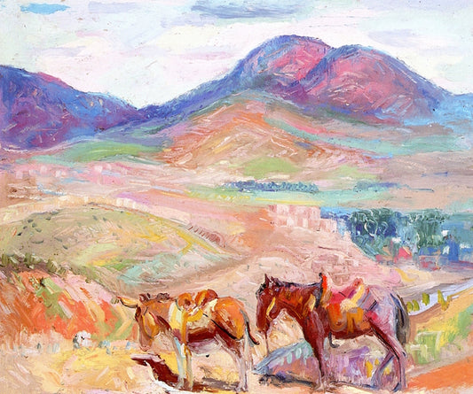 Panorama of Color, vintage artwork by Albert Henry Krehbiel, 12x8" (A4) Poster