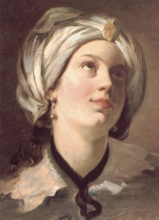 Study of a Lutanist, vintage artwork by Friedrich von Amerling, A3 (16x12") Poster Print