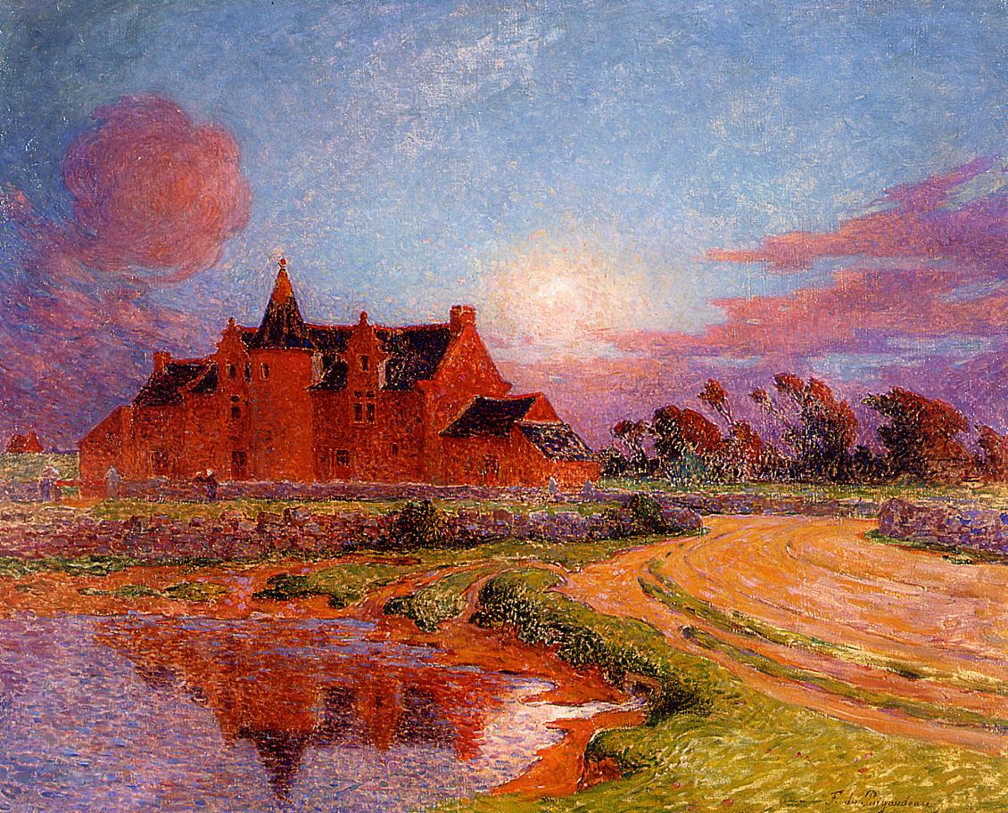 Moonlight over Kervaudu by Ferdinand du Puigaudeau,A3(16x12")Poster