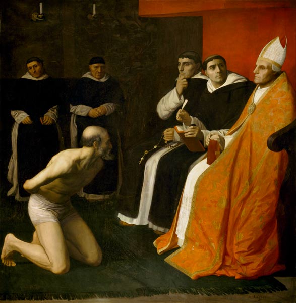 The Honourable Penitent, vintage artwork by Alphonse Legros, 12x8" (A4) Poster
