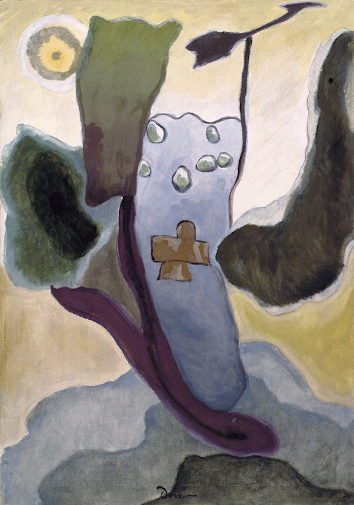 Cross and Weather Vane, vintage artwork by Arthur Dove, 12x8" (A4) Poster