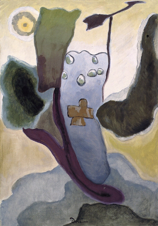 Cross and Weather Vane, vintage artwork by Arthur Dove, 12x8" (A4) Poster