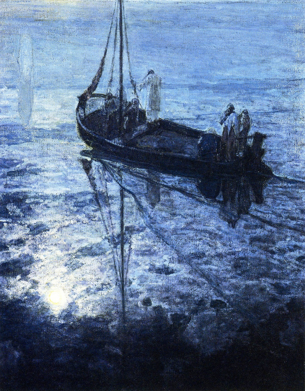 The Disciples See Christ Walking on the Water, vintage artwork by Henry Ossawa Tanner, 12x8" (A4) Poster