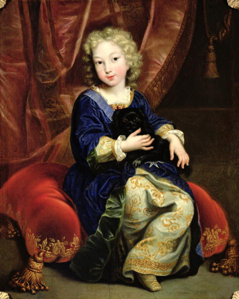 Portrait of Philip of France as a child, vintage artwork by Pierre Mignard, 12x8" (A4) Poster