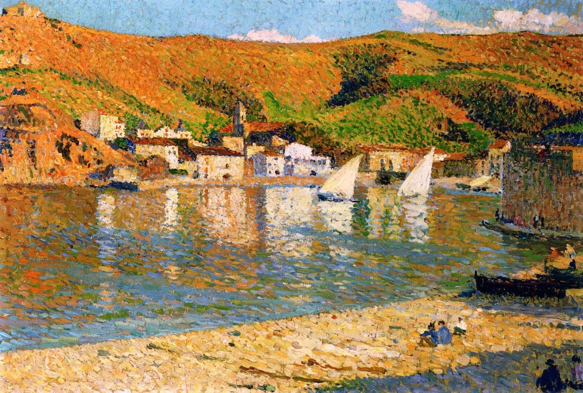 The Hills over the Port of Collioure by Henri Martin,A3(16x12")Poster