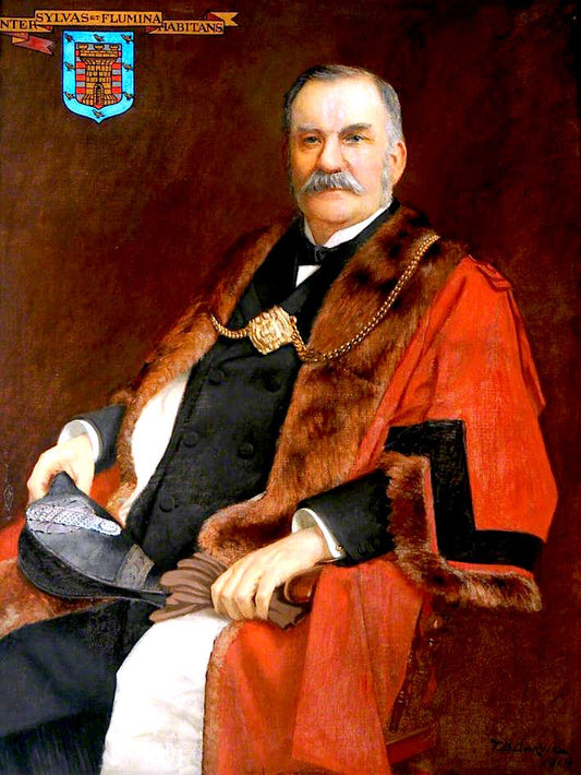 George Young, Member of Morpeth Borough Council, vintage artwork by Thomas Bowman Garvie, 12x8" (A4) Poster