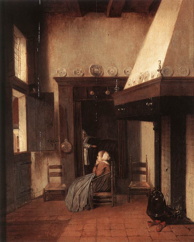 The Hospital Orderly, vintage artwork by Jacobus Vrel, 12x8" (A4) Poster