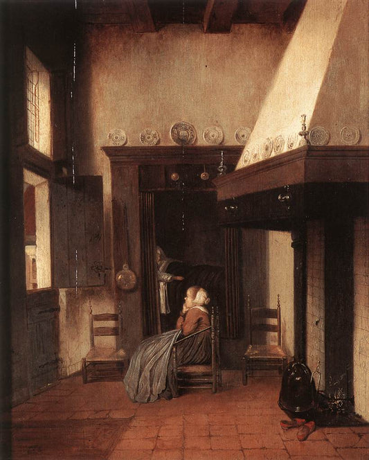 The Hospital Orderly, vintage artwork by Jacobus Vrel, 12x8" (A4) Poster