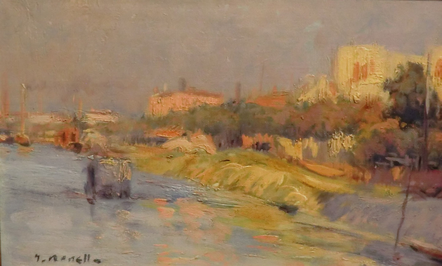 La Grande Jatte, vintage artwork by Isidro Nonell Monturiol, 12x8" (A4) Poster