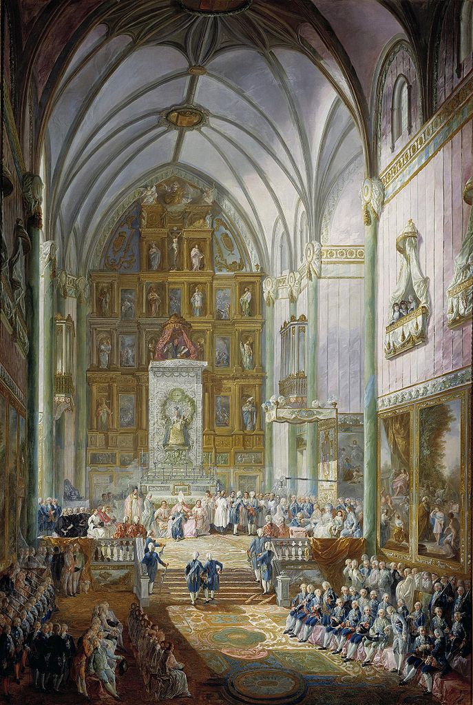 Fernando VII Vows as Prince of Asturias, vintage artwork by Luis Paret y Alcazar, 12x8" (A4) Poster