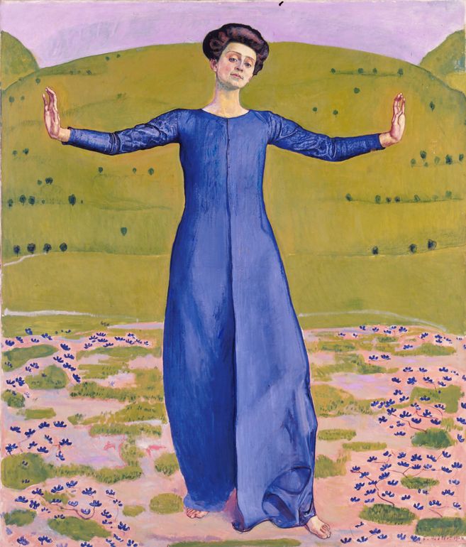 Lied aus der Ferne, vintage artwork by Ferdinand Hodler, 12x8" (A4) Poster