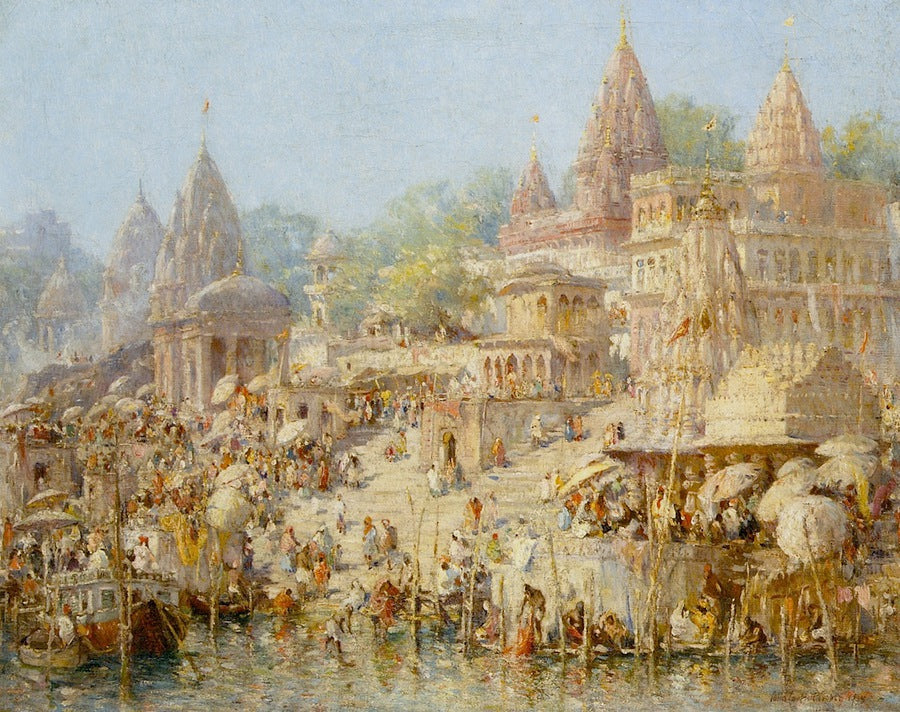 River Bathers, vintage artwork by Colin Campbell Cooper, 12x8" (A4) Poster