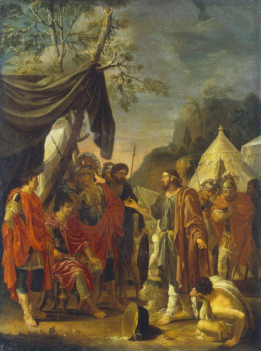 Exorcism of Demons, vintage artwork by Charles Le Brun, 12x8" (A4) Poster