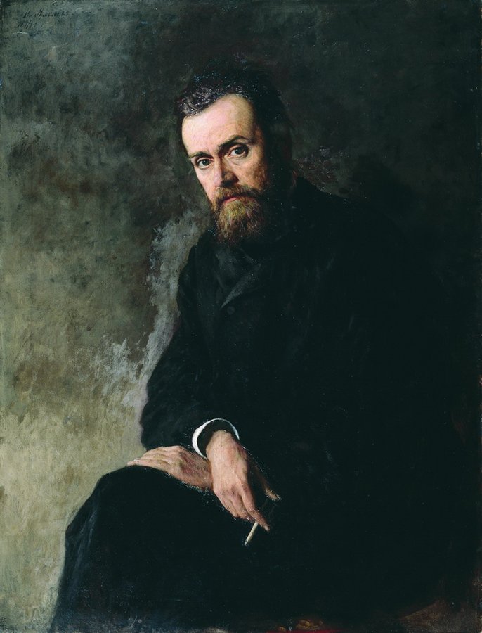 Portrait of G.I. Uspensky, vintage artwork by Nikolai Aleksandrovich Yaroshenko, 12x8" (A4) Poster