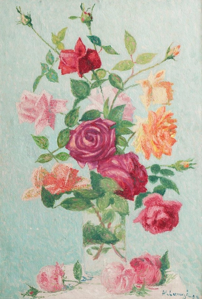 Bouquet of roses by Achille Lauge,A3(16x12")Poster