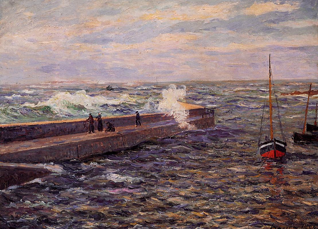 The Jetty at Pontivy, Morbihan by Maxime Maufra,A3(16x12")Poster