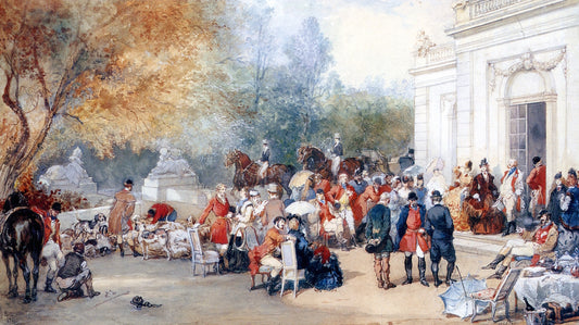 A Hunting Breakfast in England, vintage artwork by Eugene Louis Lami, A3 (16x12") Poster Print