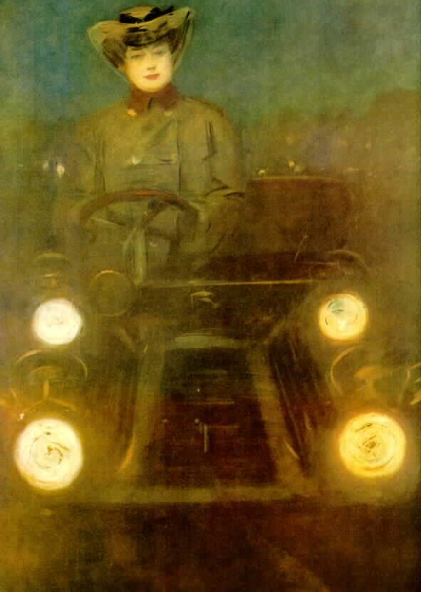 The Car by Ramon Casas y Carbo,A3(16x12")Poster
