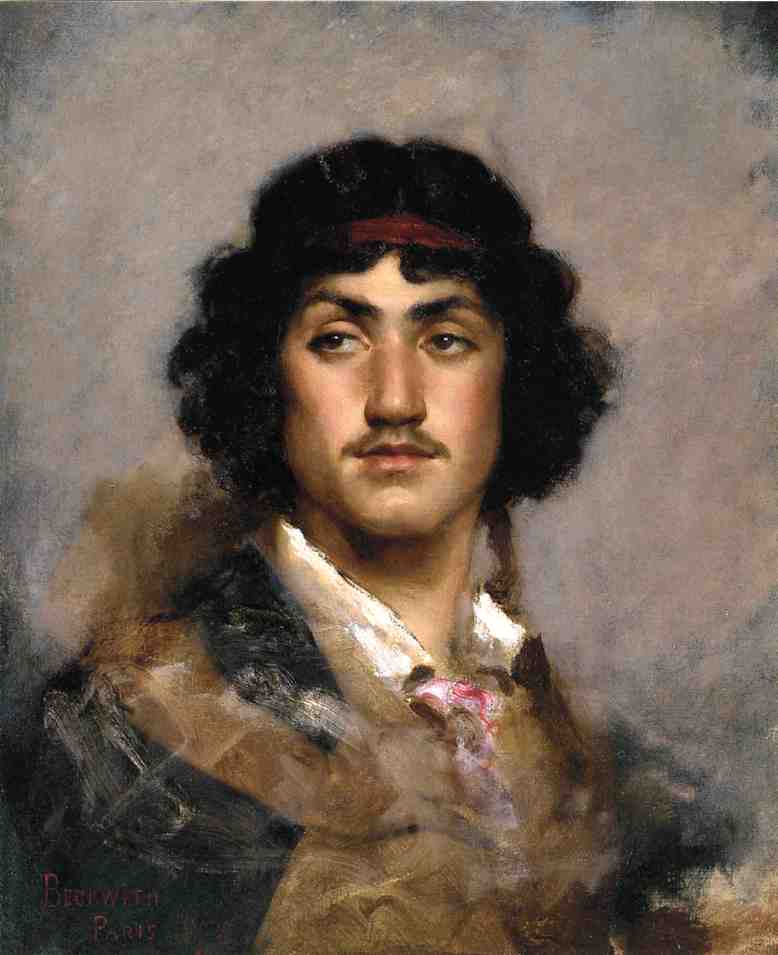 Portrait of Tito, vintage artwork by James Carroll Beckwith, 12x8" (A4) Poster