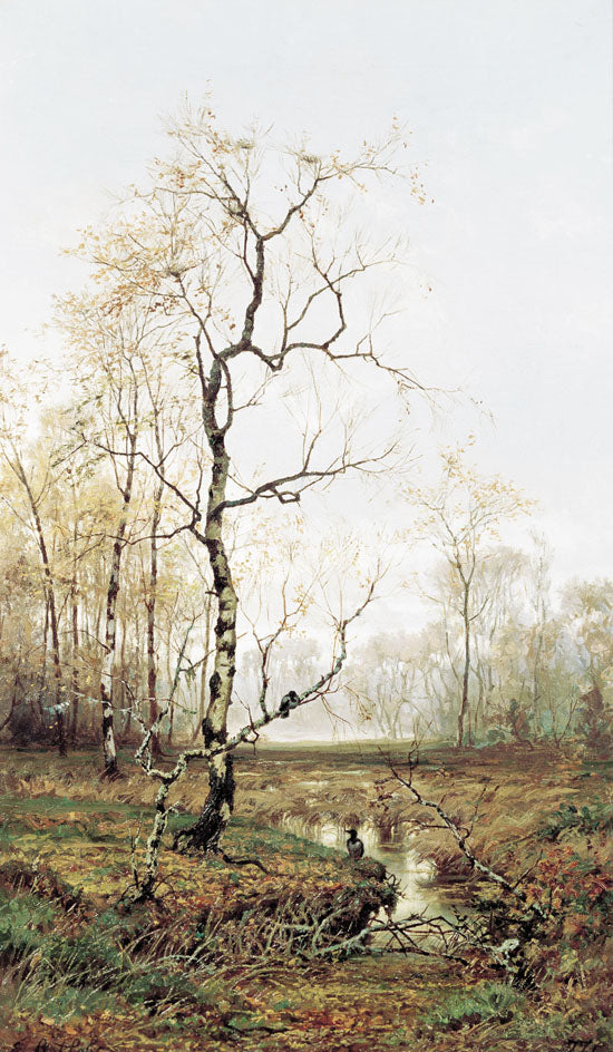 Forest in Spring, vintage artwork by Efim Efimovich Volkov, 12x8" (A4) Poster