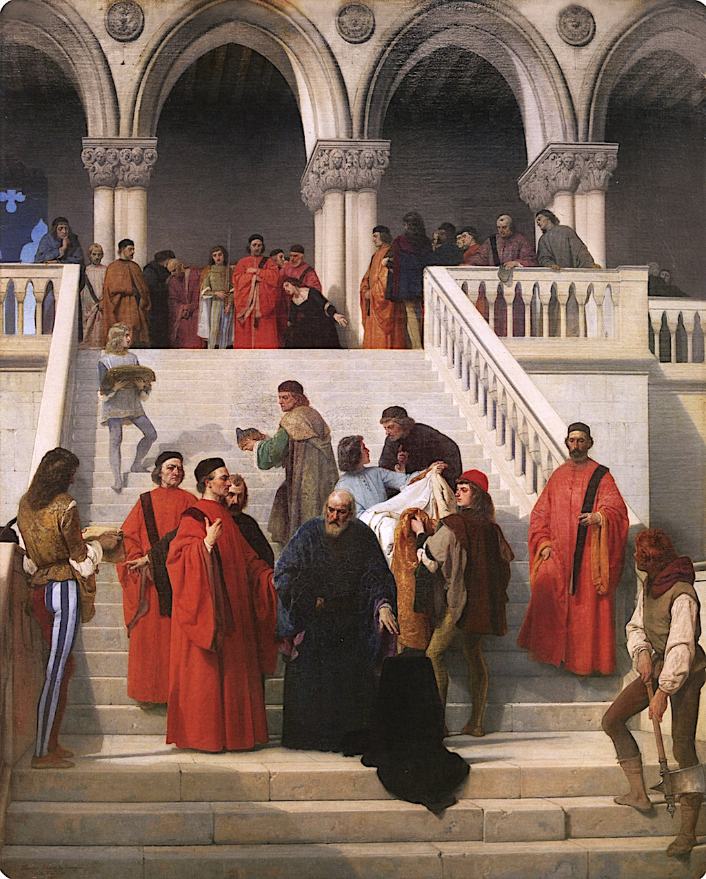 Last Moments of Doge Marin Faliero, vintage artwork by Francesco Paolo Hayez, A3 (16x12") Poster Print