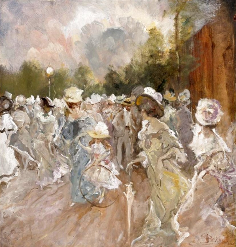 The Promenade by Pompeo Mariani,A3(16x12")Poster