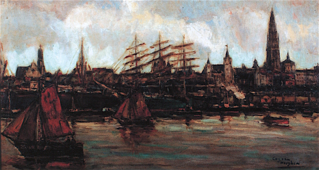 A View of Antwerp by Eugeen van Mieghem,16x12(A3) Poster
