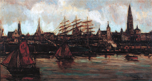 A View of Antwerp by Eugeen van Mieghem,16x12(A3) Poster