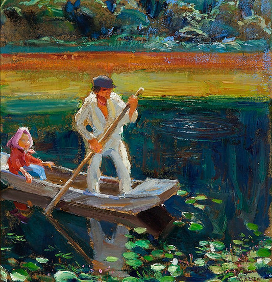 The boat by Akseli Gallen-Kallela,A3(16x12")Poster