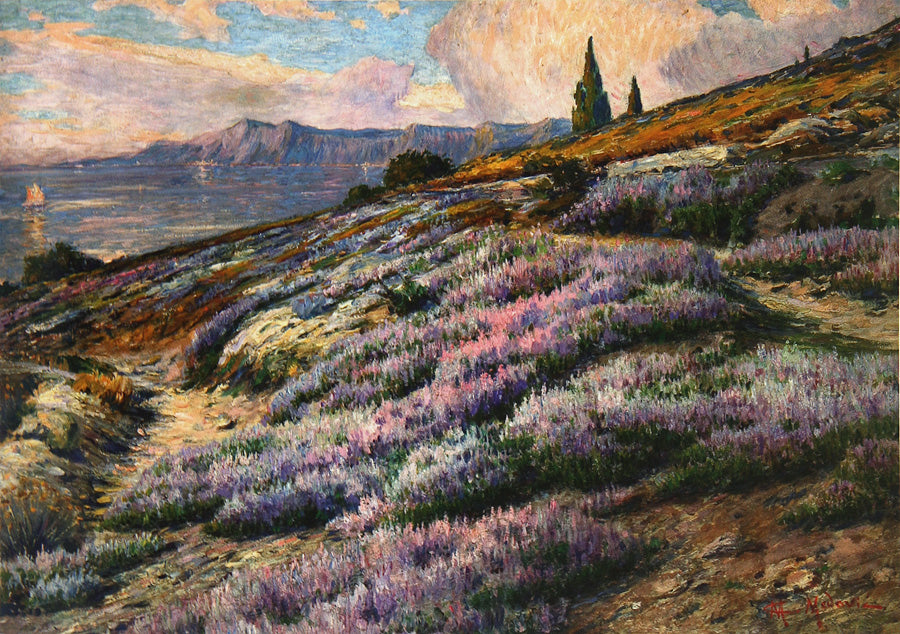 Dalmatian landscape by Mato Celestin Medovic,A3(16x12")Poster