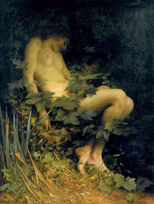 Nest of the dryad, vintage artwork by Thomas Benjamin Kennington, 12x8" (A4) Poster