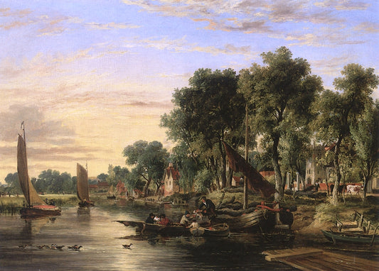 On the River Yard near Thorpe Church, vintage artwork by James Stark, A3 (16x12") Poster Print