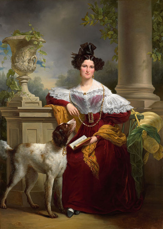 Portrait of Alida Christina Assink, vintage artwork by Jan Adam Kruseman, A3 (16x12") Poster Print