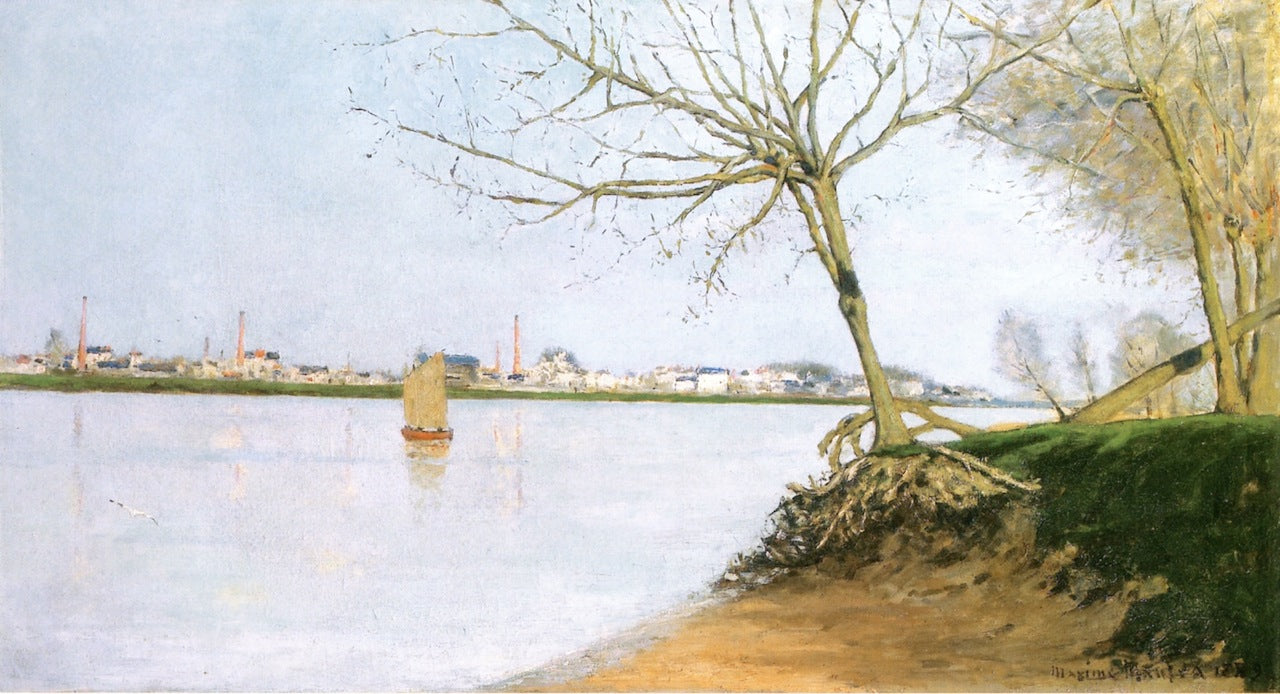 Banks of the Loire, vintage artwork by Maxime Maufra, 12x8" (A4) Poster