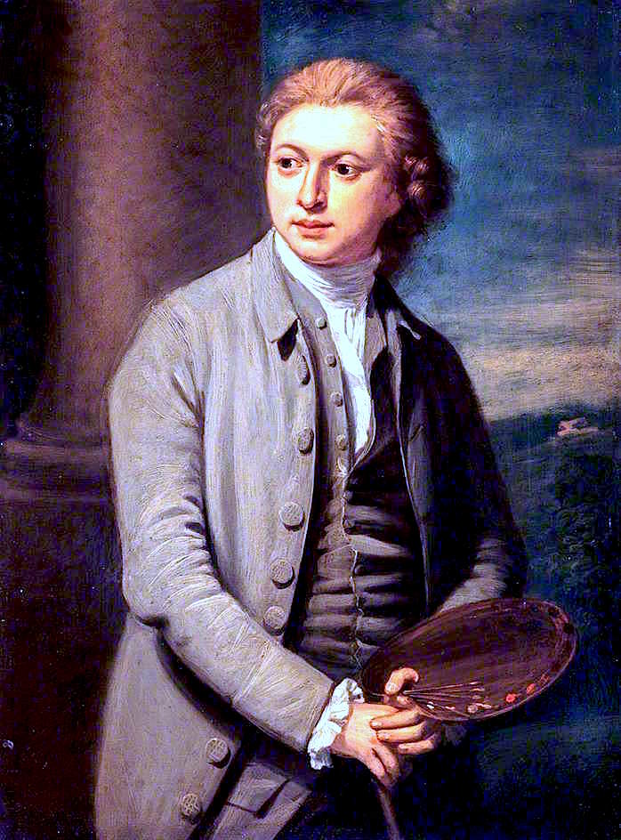 George Steuart, Artist and Architect, vintage artwork by Sir William Beechey, 12x8" (A4) Poster
