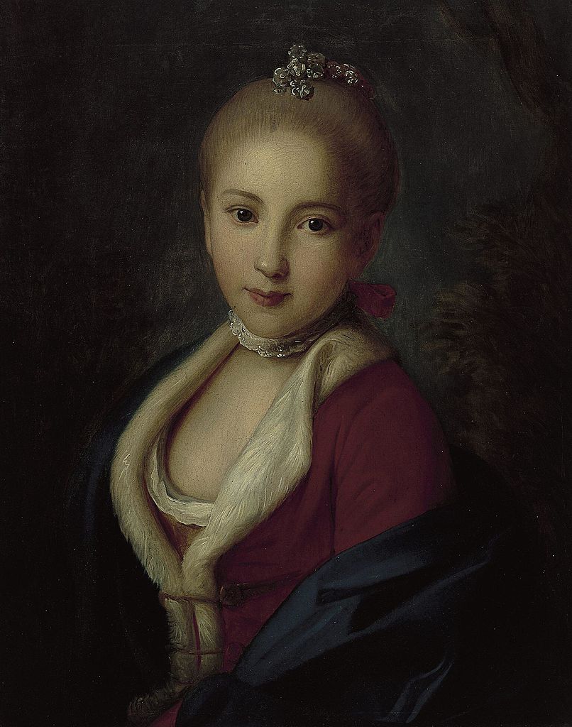 Katharina von Holstein-Beck, vintage artwork by Pietro Antonio Rotari, 12x8" (A4) Poster