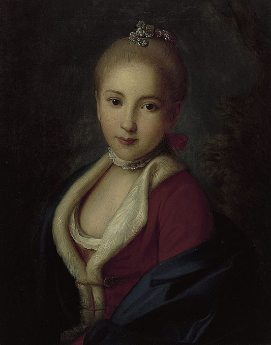 Katharina von Holstein-Beck, vintage artwork by Pietro Antonio Rotari, 12x8" (A4) Poster