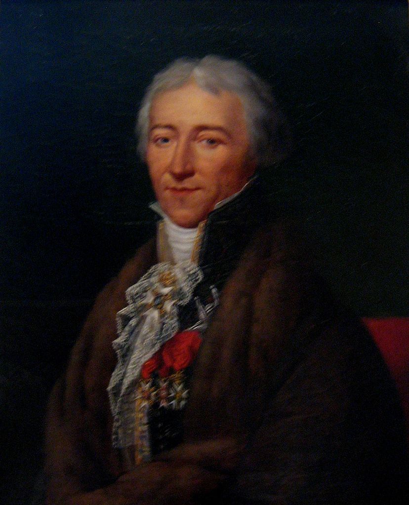 Portrait of Jean-François de Bourgoing, vintage artwork by Robert Lefèvre, 12x8" (A4) Poster