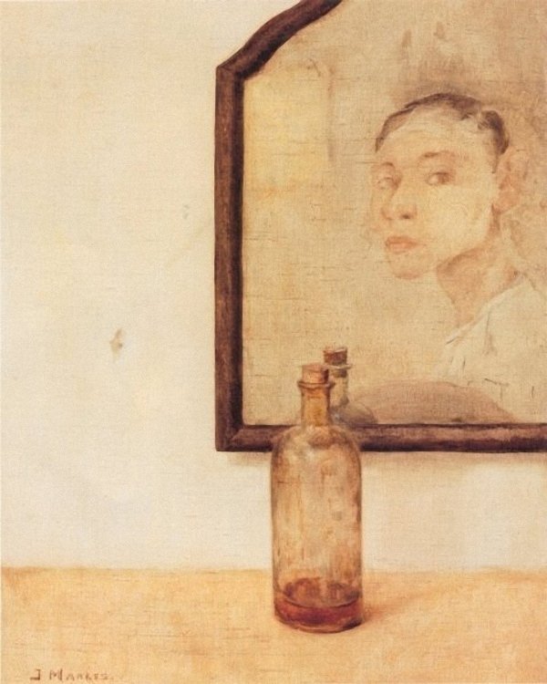 Self Portrait in the Mirror by After Jan Mankes,16x12(A3) Poster