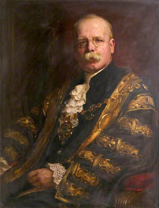 Councillor Edward Lygon Somers Cocks, Mayor of Westminster, vintage artwork by Lance Calkin, 12x8" (A4) Poster