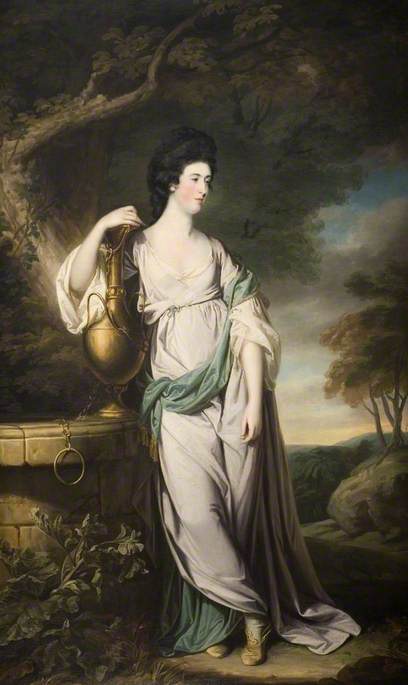 Miss Catherine Eld, vintage artwork by Francis Cotes, R.A., 12x8" (A4) Poster