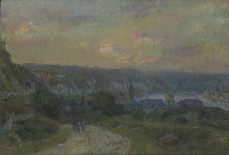 Crepuscule à la bouille (Twilight Scene), vintage artwork by Albert Lebourg, 12x8" (A4) Poster