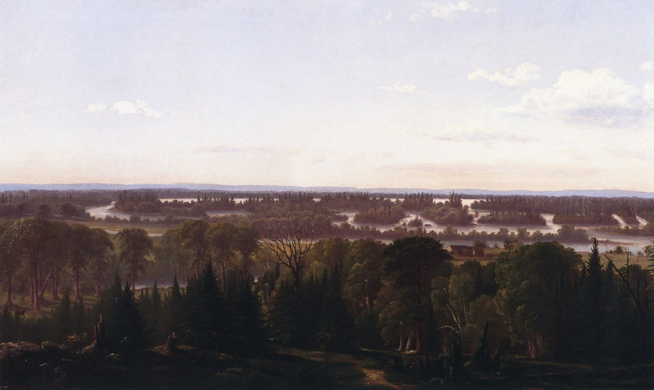 Ottawa River, vintage artwork by Charles Louis Heyde, 12x8" (A4) Poster