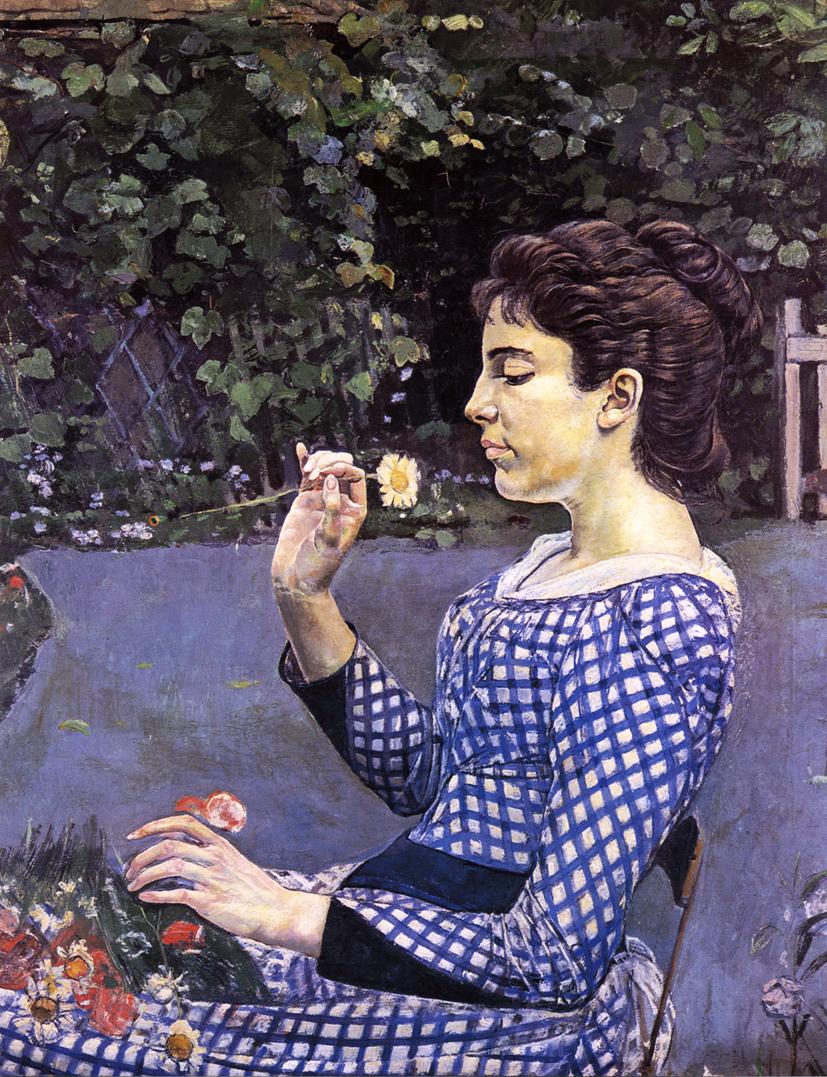 Portrait of Helène Weigle, vintage artwork by Ferdinand Hodler, 12x8" (A4) Poster