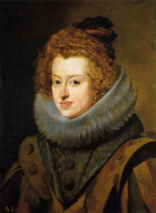 Infanta Dona Maria, Queen of Hungary, vintage artwork by Diego Velázquez, 12x8" (A4) Poster