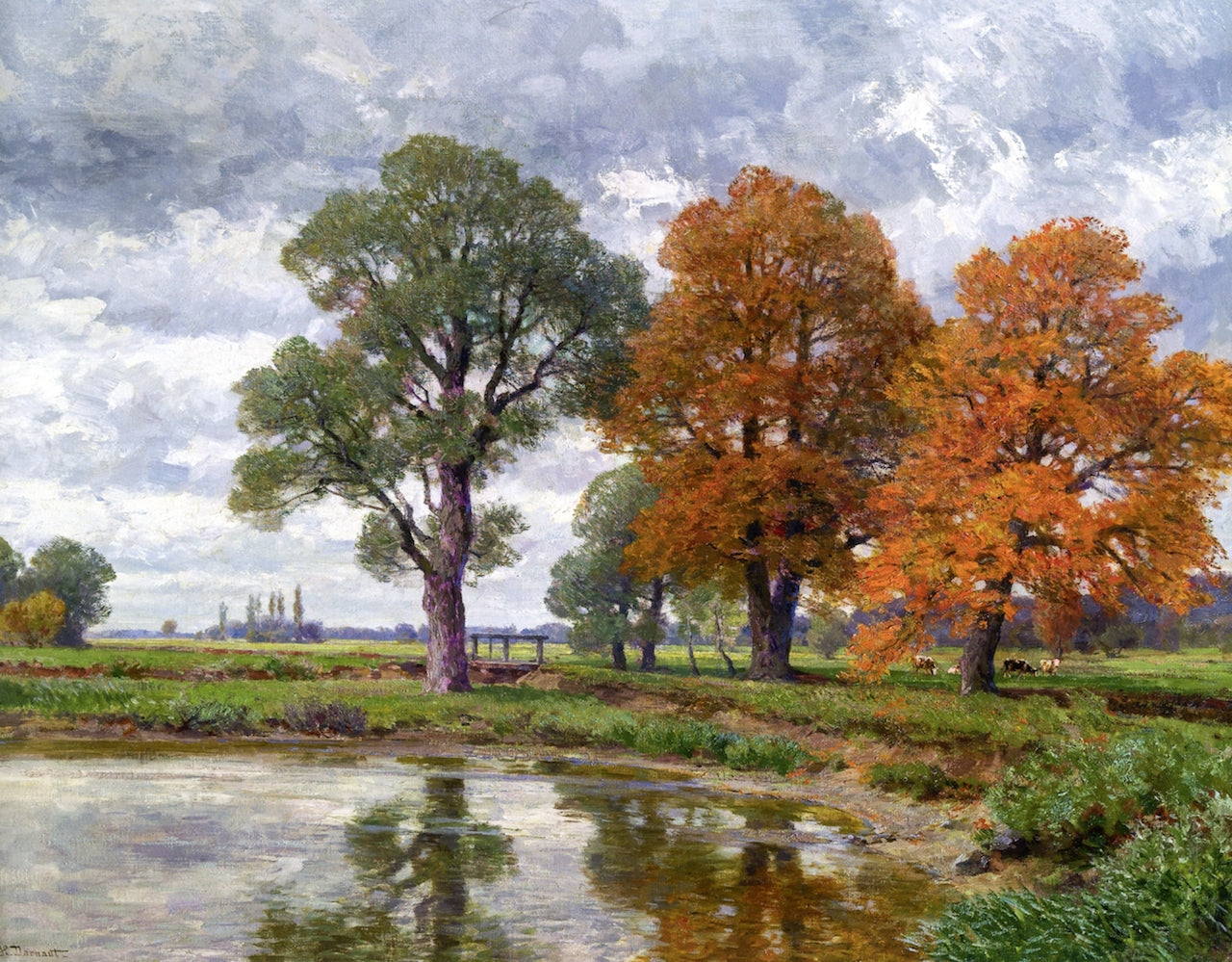 Late Autumn Day, vintage artwork by Hugo Darnaut, 12x8" (A4) Poster