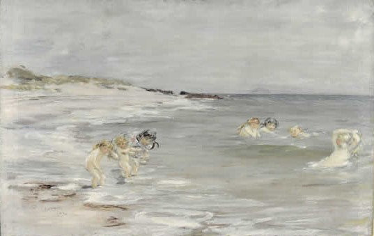 Bain de mer, vintage artwork by William McTaggart, R.S.A., R.S.W., 12x8" (A4) Poster