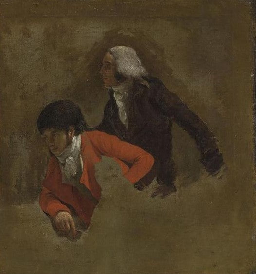 Jean-Baptiste Isabey (1767-1855) and Nicolas-Antoine Taunay (1755-1830), vintage artwork by Louis-Leopold Boilly, 12x8" (A4) Poster