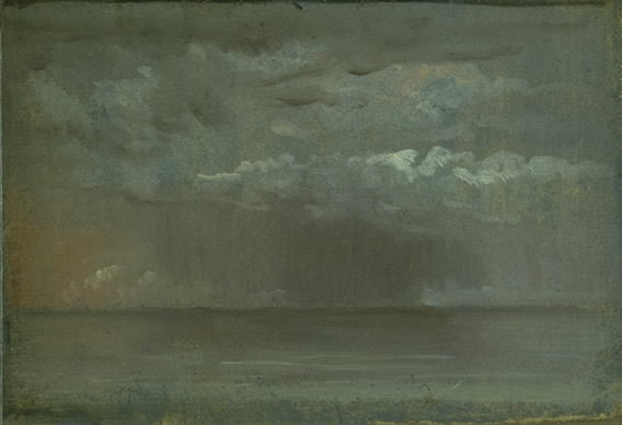 Study of Clouds over Sea, vintage artwork by Christen Købke, A3 (16x12") Poster Print